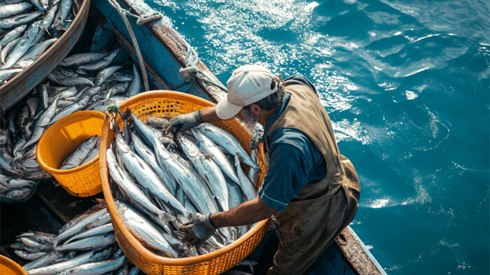 漁師になって魚を収穫する夢